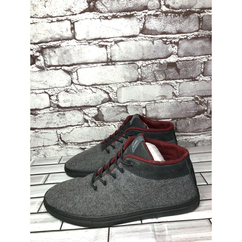Baabuk Sky Wooler Gray High Top Wool Fabric Sneakers Shoes Men Sz 42EU/9M US